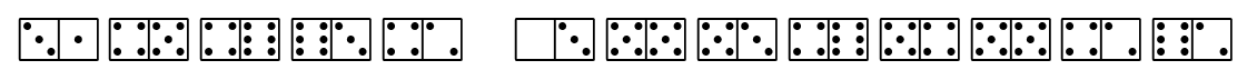 White Dominoes font